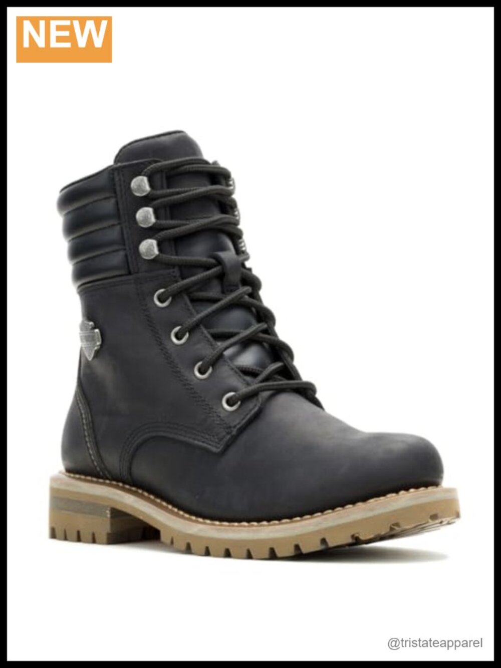 Women's Lace Up Motorcycle Boots Full Grain Leather